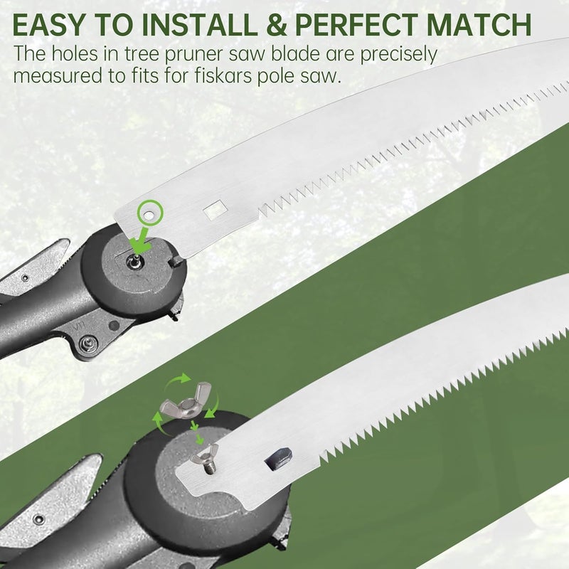 Dimakung 15 Inch Pole Saw Blade Replacement for Fiskars Tree Pruner, Extendable Tree Trimmer Blade for Garden Branch Cutting Compatible with Fiskars Pruning Models 6391 9388 9390 7889 7831 8391 - Image 5